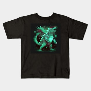 the dino dragon in metallic jade armor ecopop Kids T-Shirt